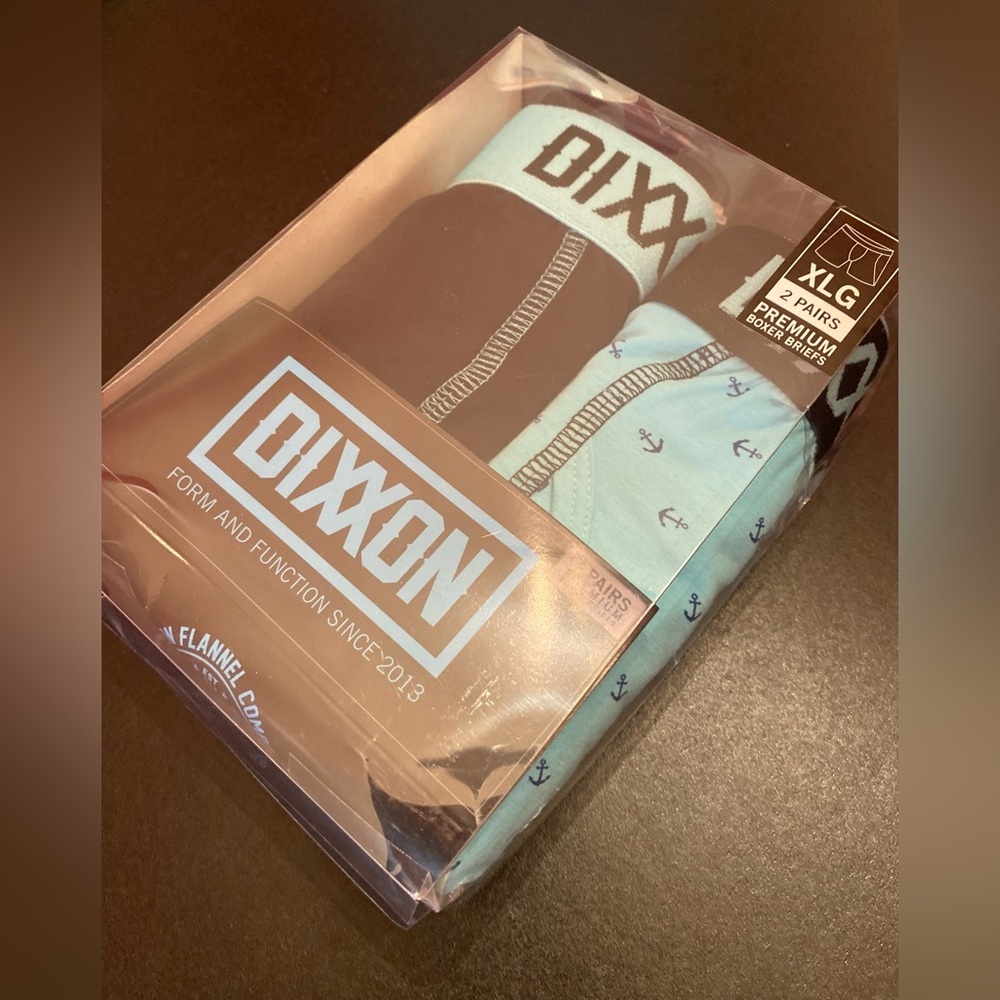 Dixxon 2-Pair Men's Boxer Briefs Anchor‎ Size XL NEW